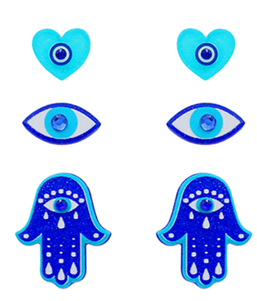 Evil Eye Acrylic Earring Set