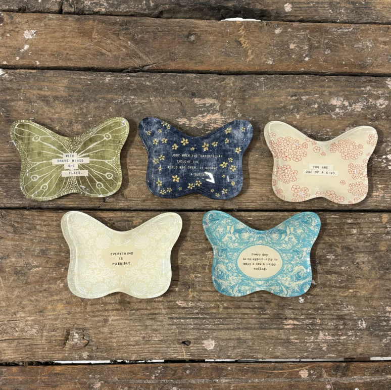 Small Butterfly Decoupage Plates