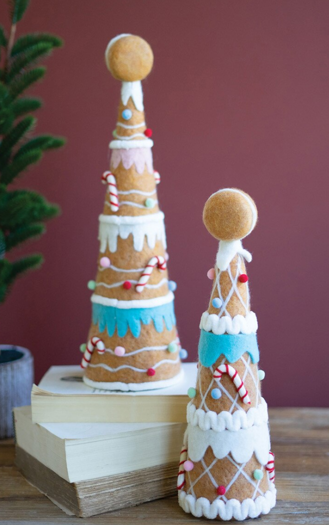 Felt Gingerbread Christmas Trees