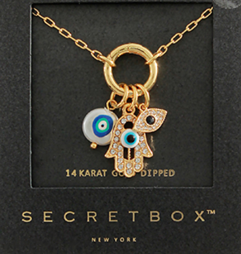 Hamsa & Evil Eye Charm Necklace