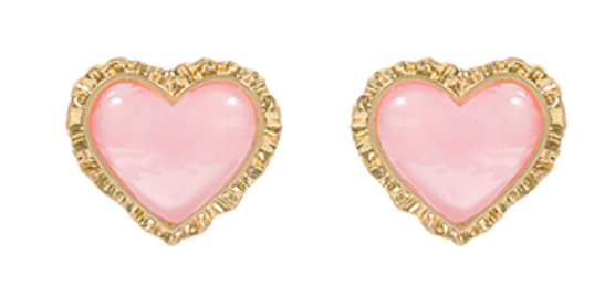 Vintage Framed Heart Earrings