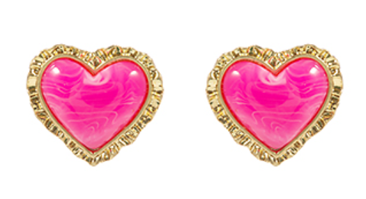 Vintage Framed Heart Earrings