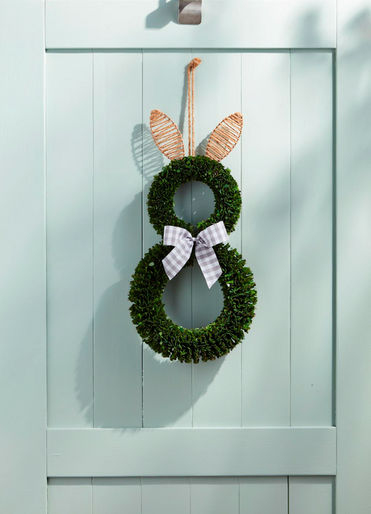 Boxwood Bunny Door Hanger