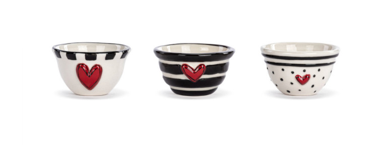 Red Heart Mini Bowls