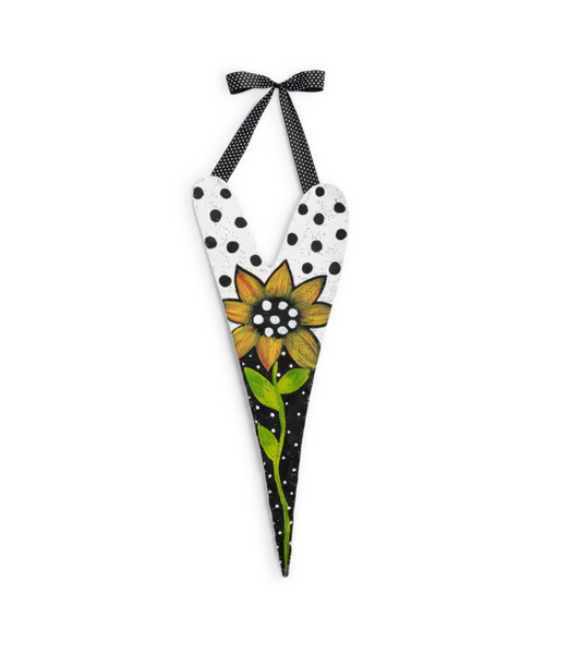 Sunflower & Polka Dot Heart Door Hanger