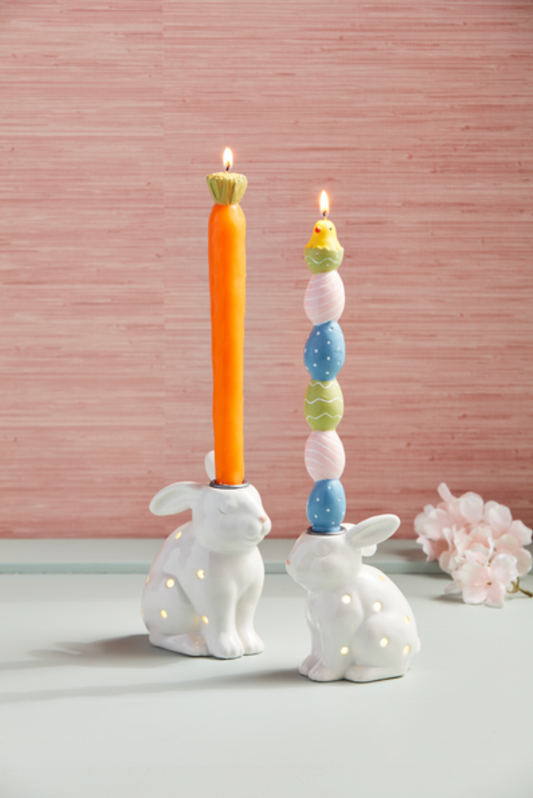 Light-Up Bunny Taper Holders