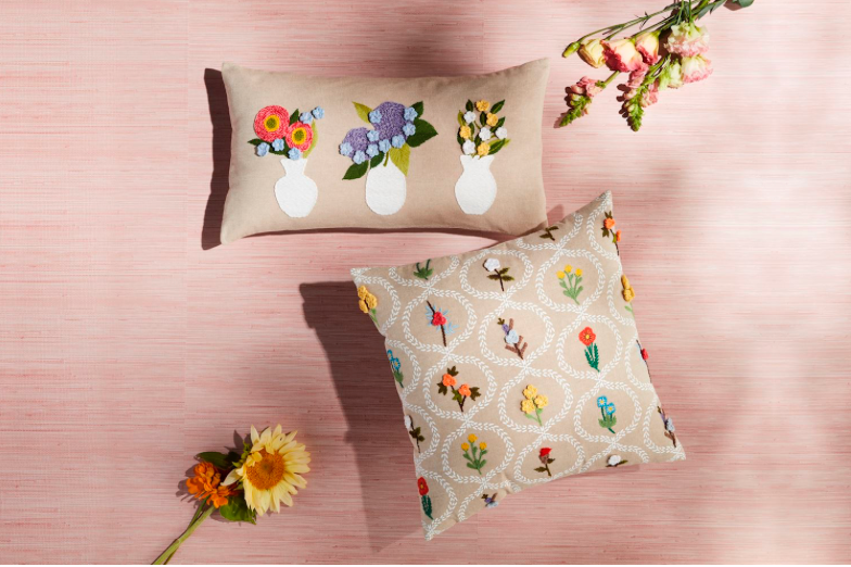 Botanica Embroidered Pillows