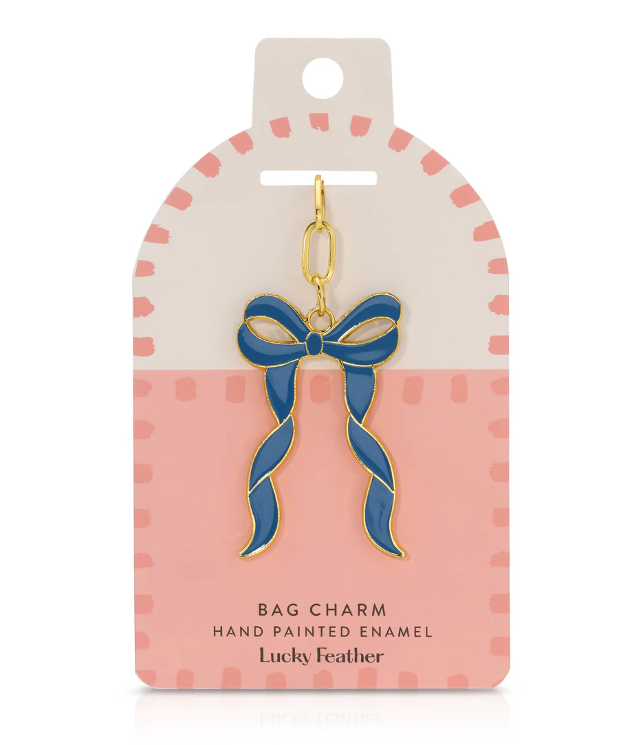 Enamel Bow Bag Charm/Keychain