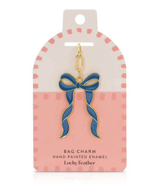 Enamel Bow Bag Charm/Keychain