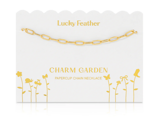 Charm Garden - Gold Paperclip Necklace Chain