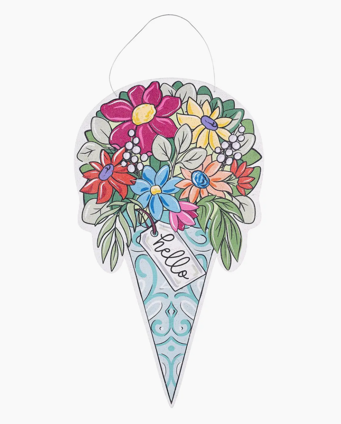 Hello Bouquet/Sweet Summer Reversible Door Hanger