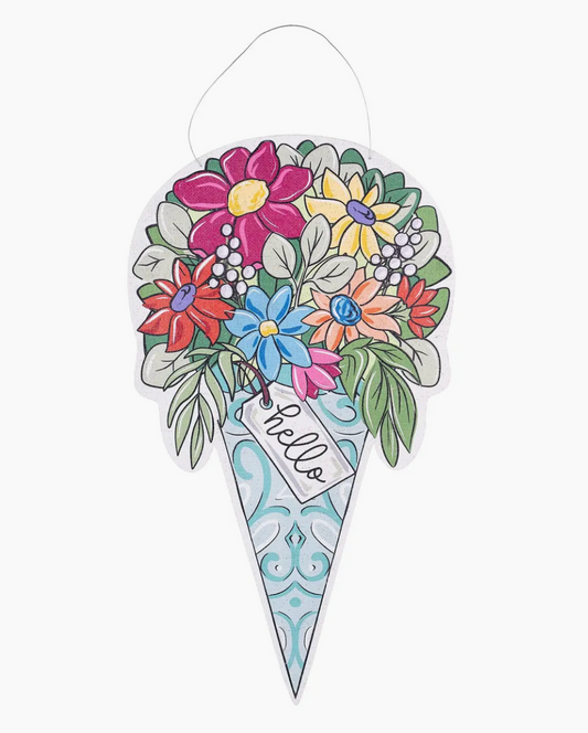 Hello Bouquet/Sweet Summer Reversible Door Hanger