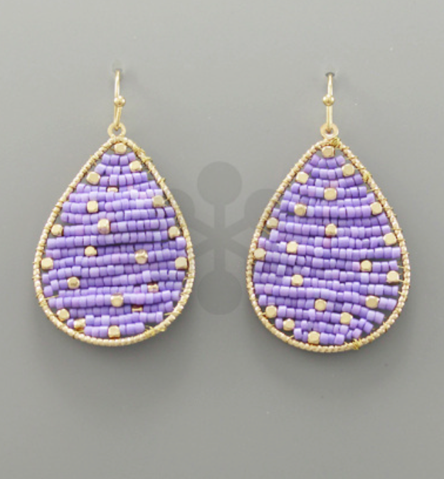 Beaded Teardrop Earrings