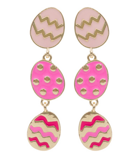 Easter Egg Linear Drop Earrings