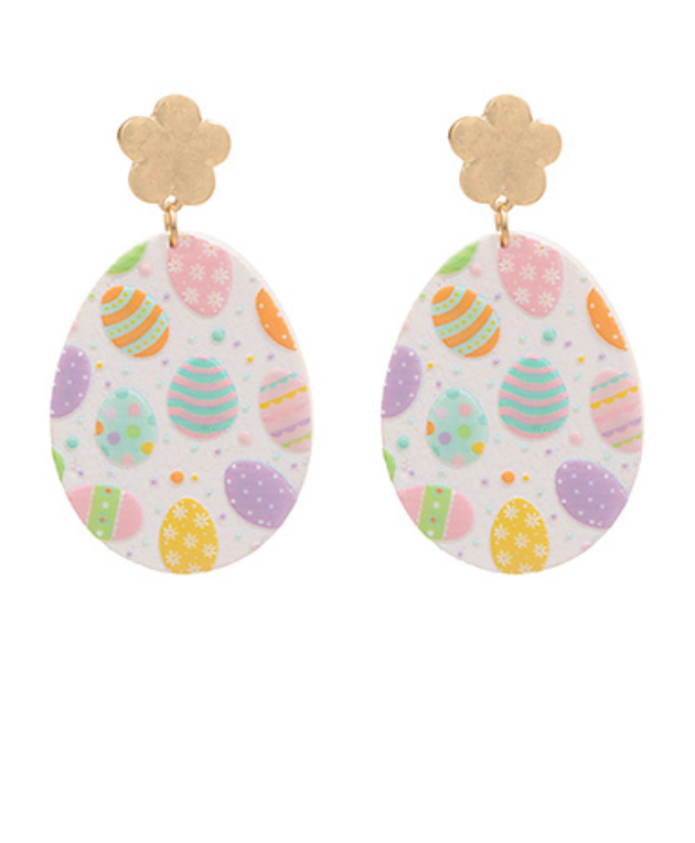 Easter Egg Shape Drop Earrings