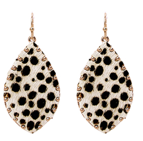 Printed Animal Pattern Teardrop Earrings