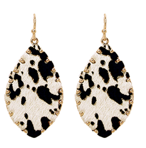 Printed Animal Pattern Teardrop Earrings