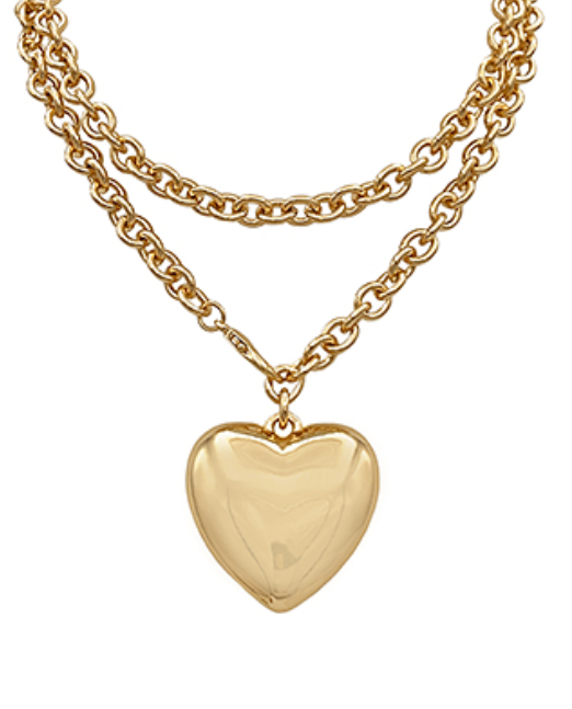 Adjustable Puffy Heart Necklace