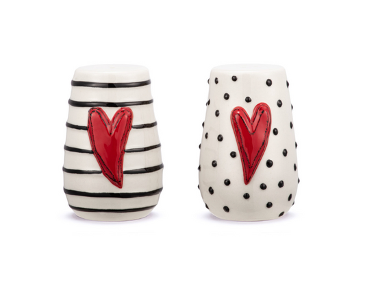 Red Heart Salt & Pepper Shakers