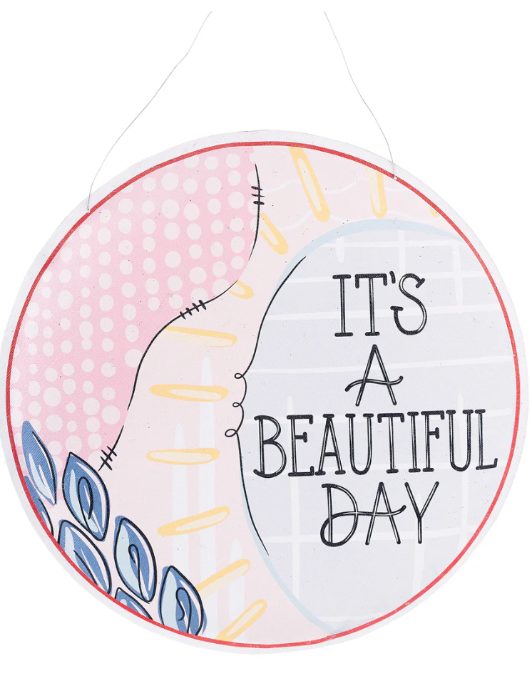 Bless This Home/Beautiful Day Reversible Door Hanger