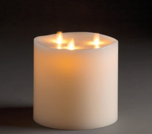 Lightli Tri-Flame Pillar Candles