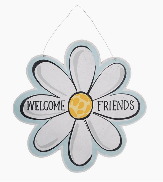 Daisy Welcome Friends Door Hanger