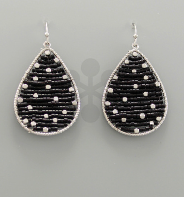 Beaded Teardrop Earrings