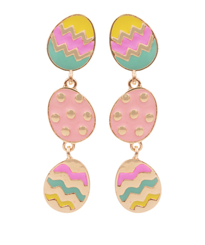 Easter Egg Linear Drop Earrings