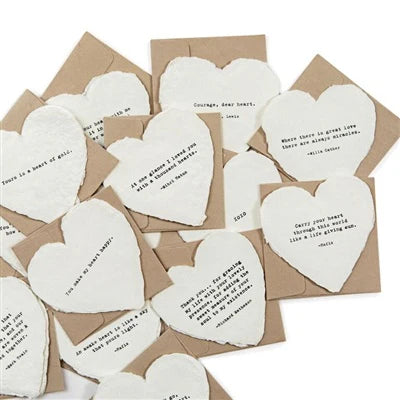 Mini Deckled Heart Shaped Cards with Envelope