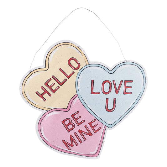 Conversation Hearts Door Hanger