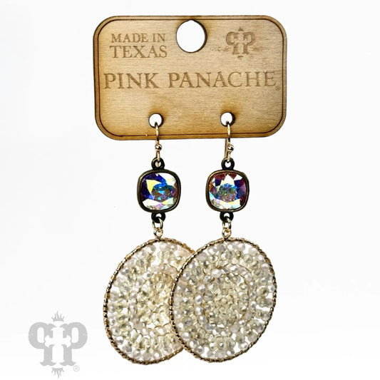 Woven Crystal Beaded Earrings