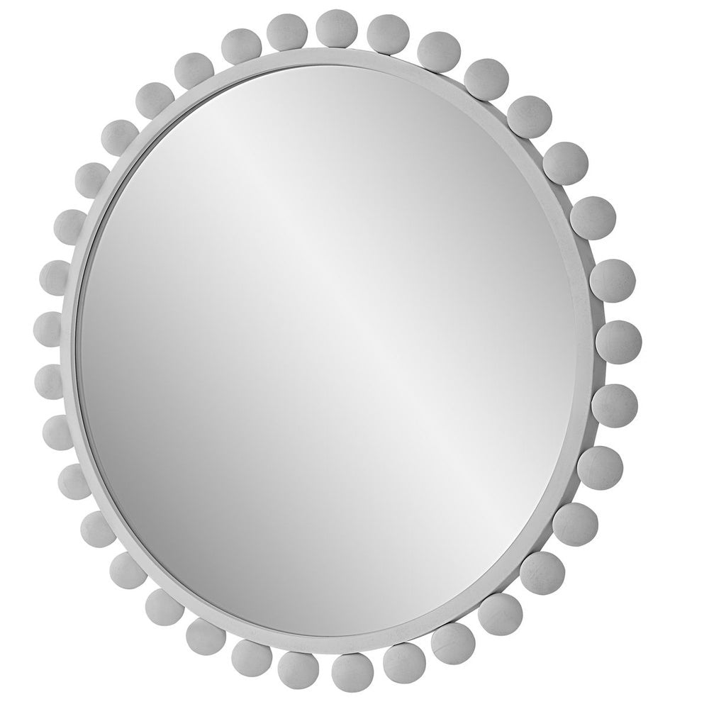 The Cyra Round Mirror, White