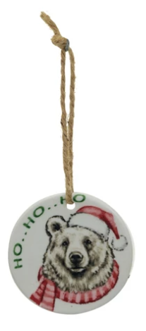 Holiday Saying Stoneware Ornament