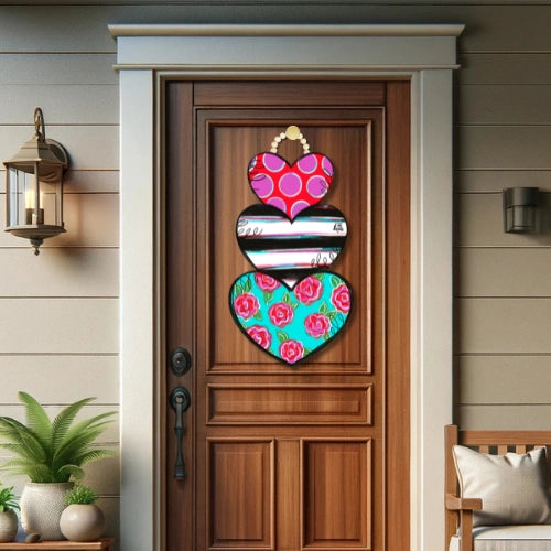 Large Heart Stack Door Hanger