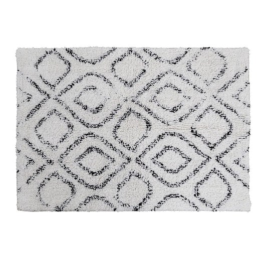 Diamond Pattern Cotton Tufted Rug