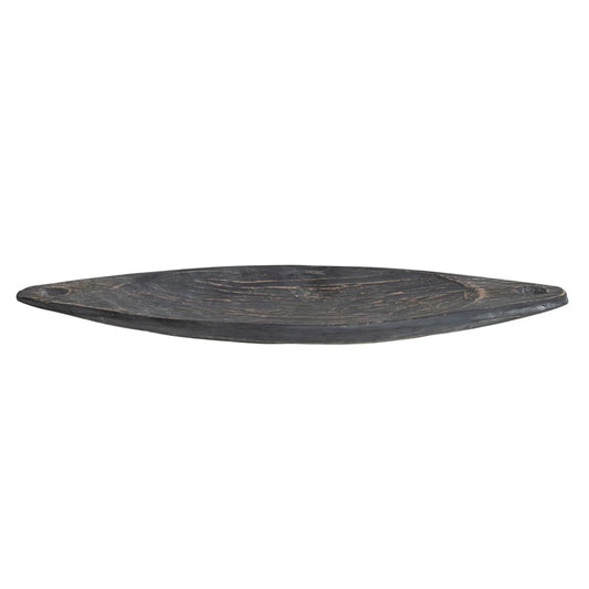 Distressed Black Decorative Wood Tray