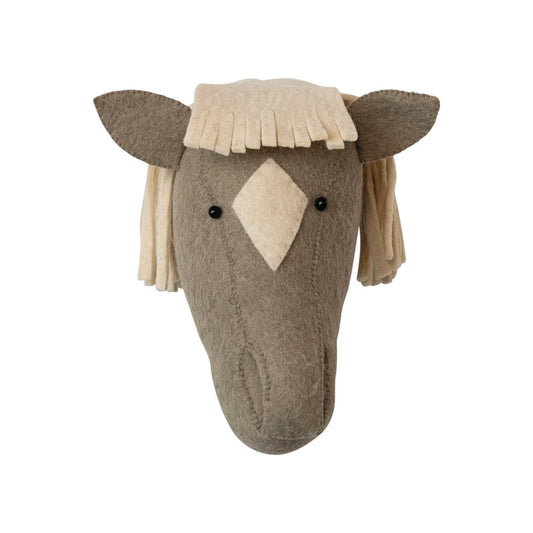 Handmade Wool Felt Horse Head Wall Décor