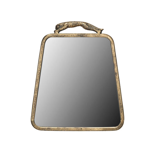 Gold Leopard Metal Wall Mirror