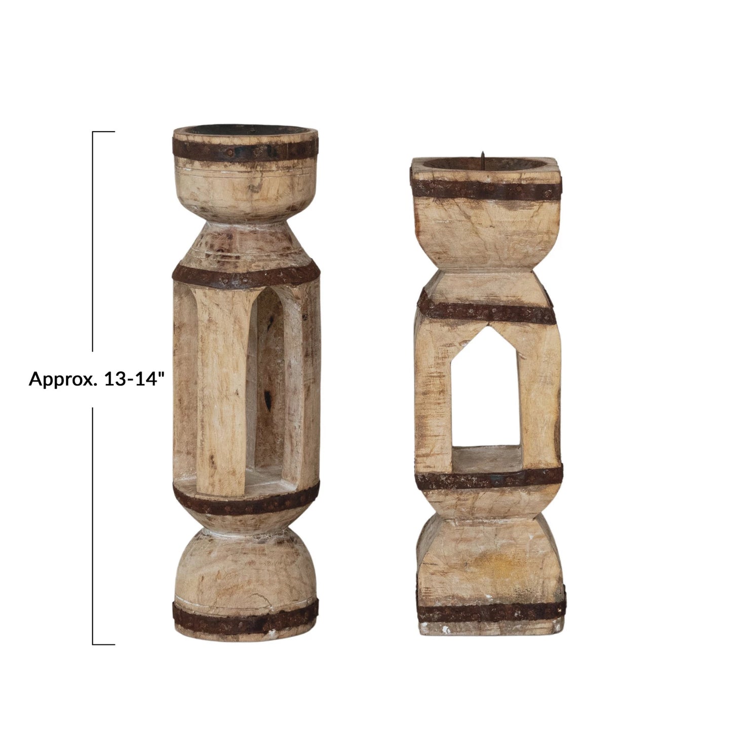 Vintage Reproduction Wood Candleholders