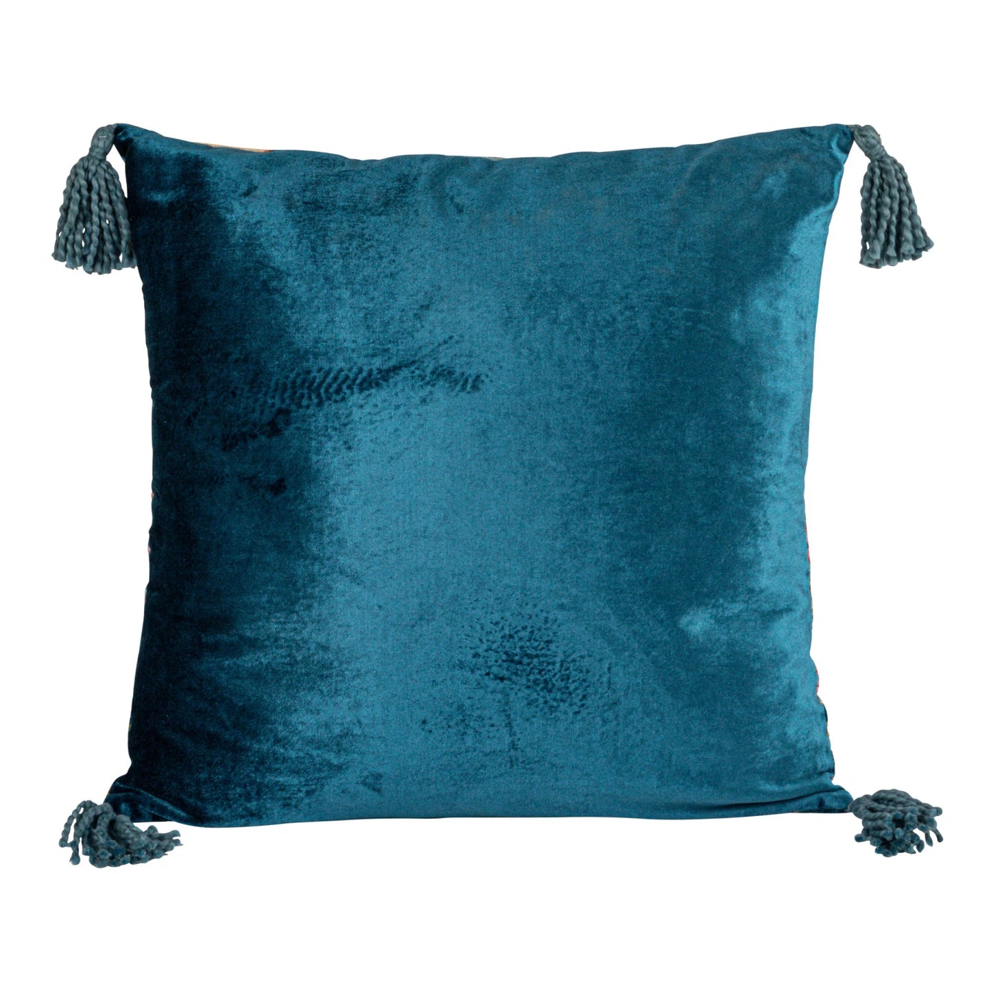 Cotton Blend Velvet Pillow with Carpet Design