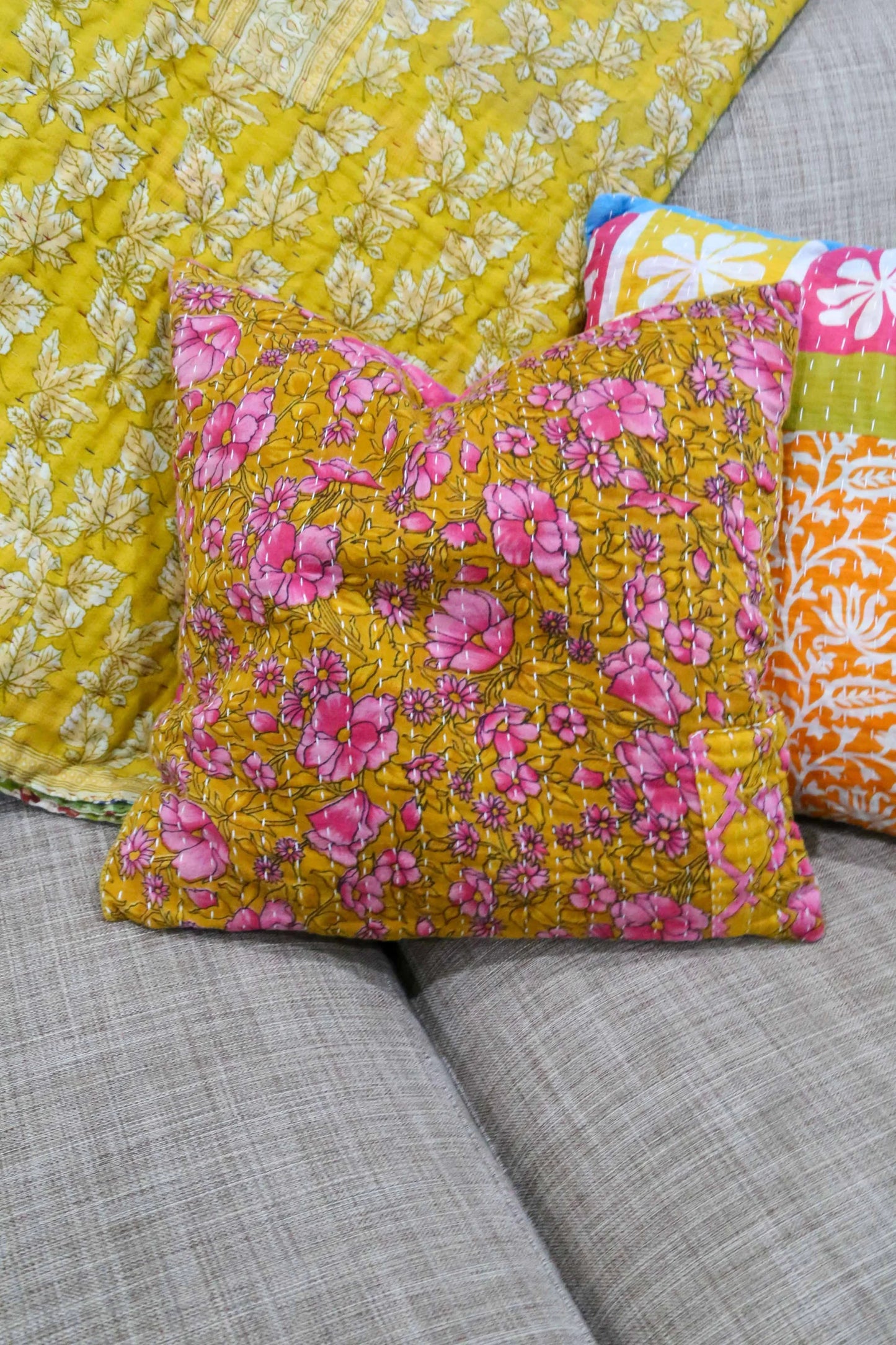 Kantha Double Sided Pillow