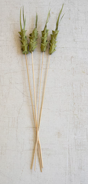 Faux Dried Green Pineapple on a Stem