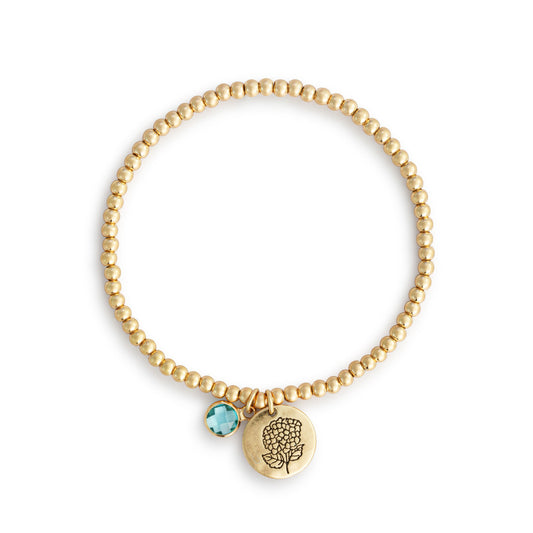 Birthstone Charm Bracelet - March