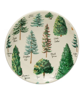 Evergreen Botanicals Stoneware Plates