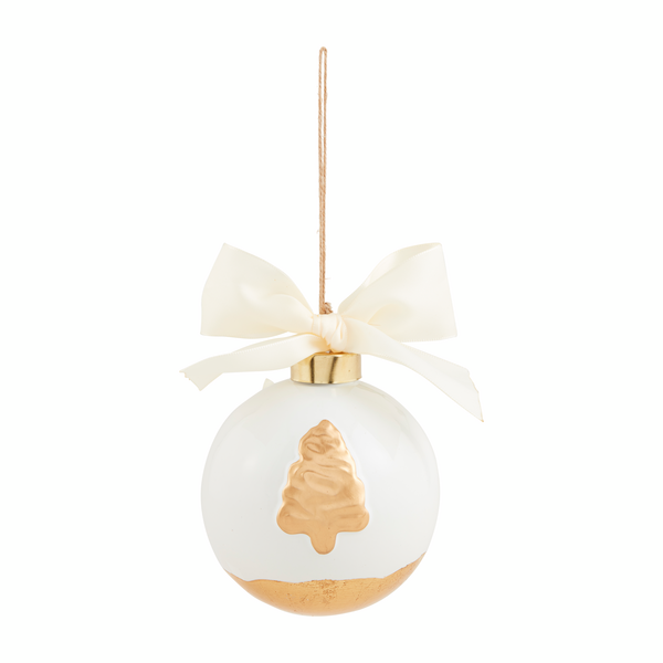 Gold Painted Ball Ornament