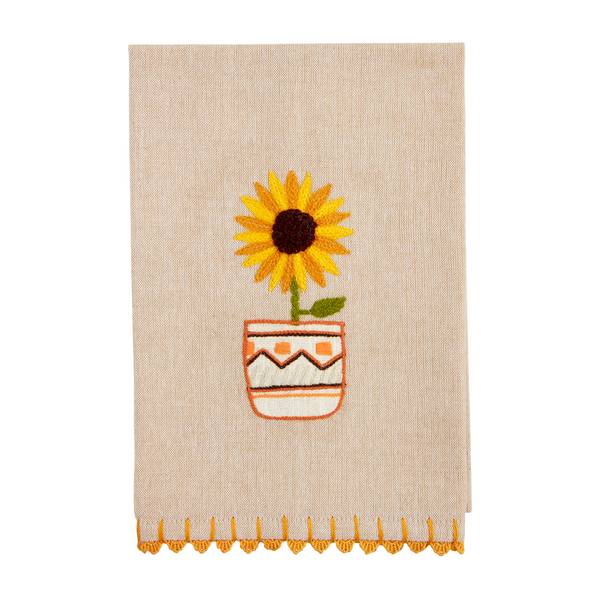 Plant Yellow Trim Towel