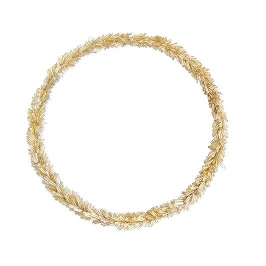 Gold Wire & Glass Bead Wreath