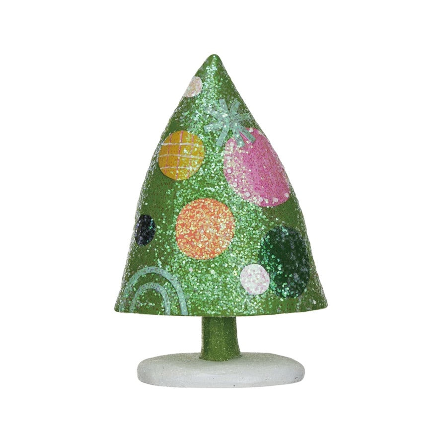 Large Glitter and Resin Christmas Tree