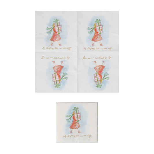 Paper Cocktail Napkins w/ It's Christmas Time