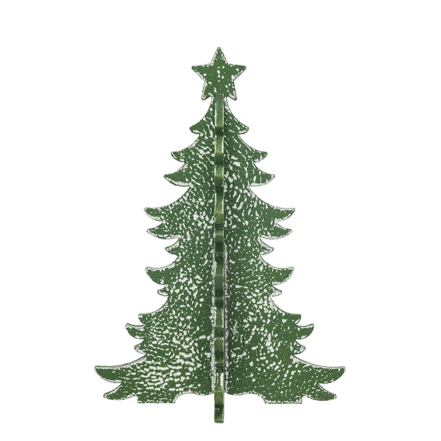 Distressed Green Interlocking Christmas Tree